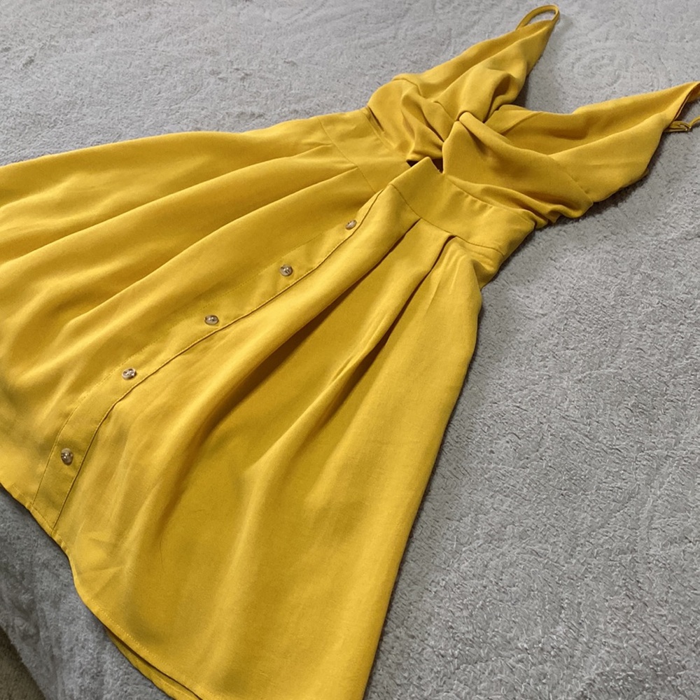 Yellow skater dress